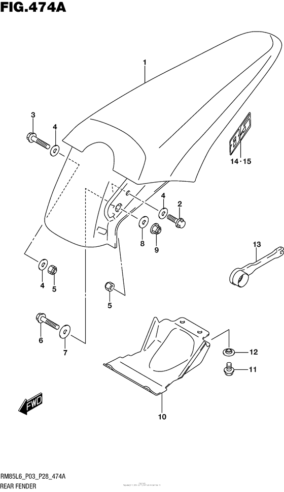 Rear Fender (Rm85L6 P03)