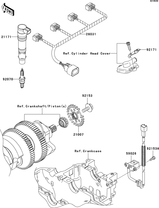 ZX1400 Система зажигания
