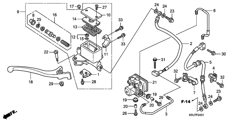 Fr. brake master cylinder