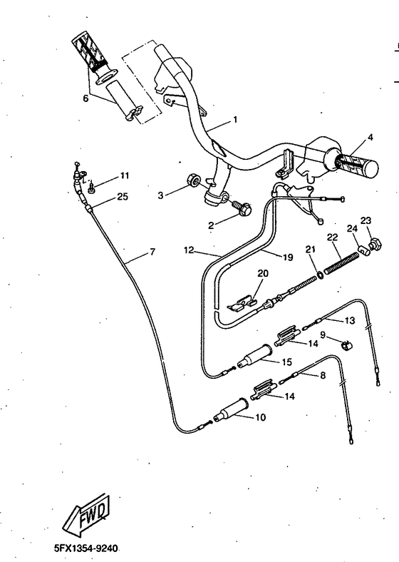 CW50RS Manubrio . cable