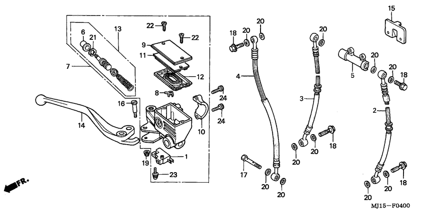 Fr. brake master cylinder