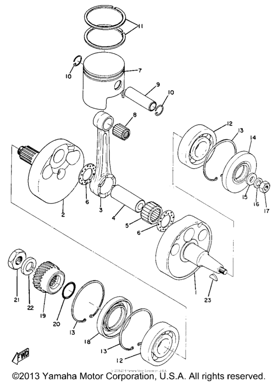 Crank & piston