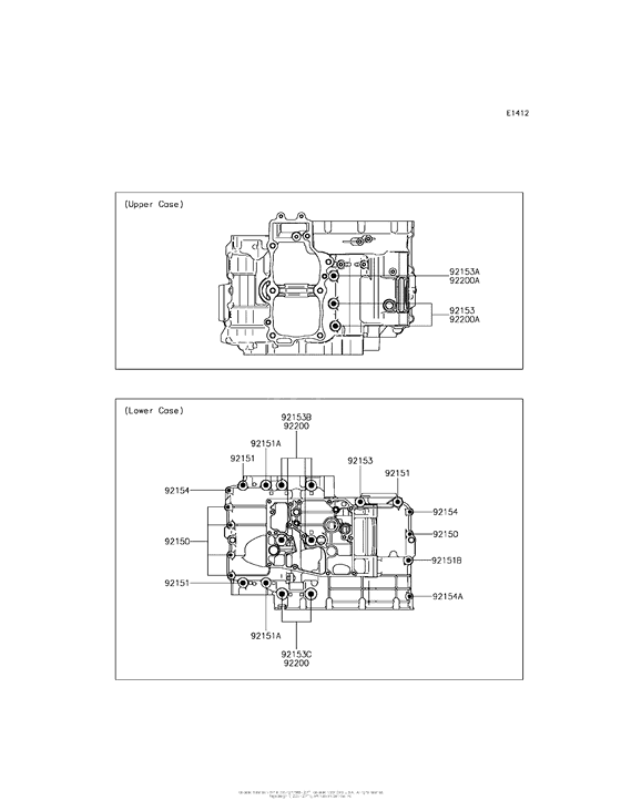 KLE650 Болты крепления картера