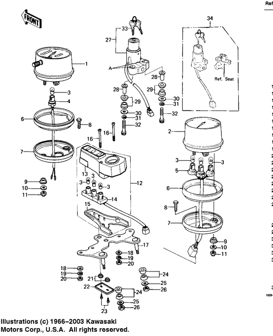 Meters/ignition switch