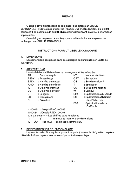 DR200 Catalog preface