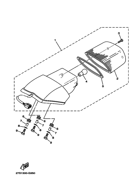 YB125SPD Taillight unit ass`y