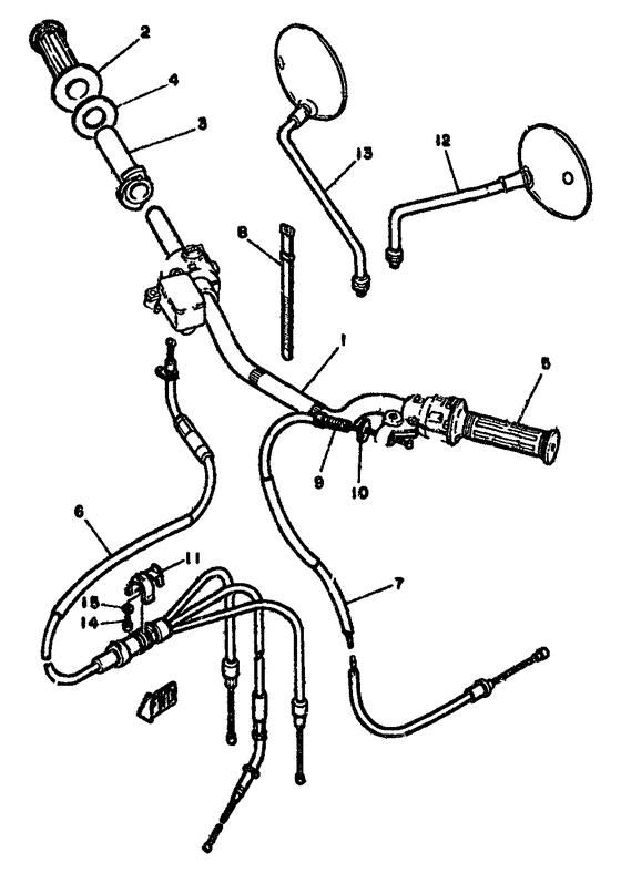 Handlebar. cable
