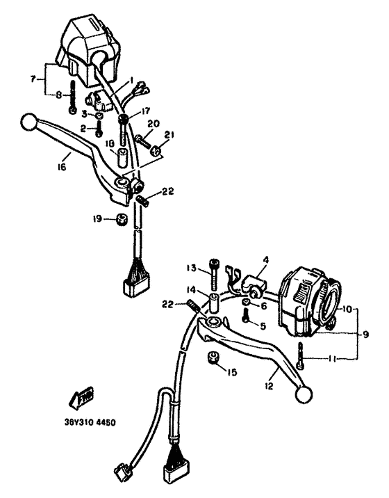Handle switch. lever