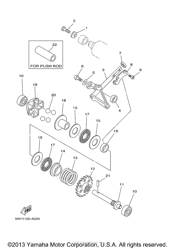 YZ125Z Регулятор,вед .звезда