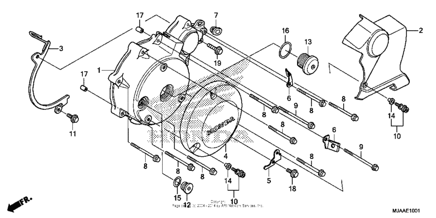 Left crankcase cover (2)