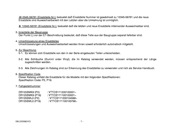 DR125 Catalog preface