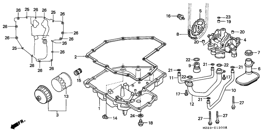 Oil pump/oil pan/ oil filter