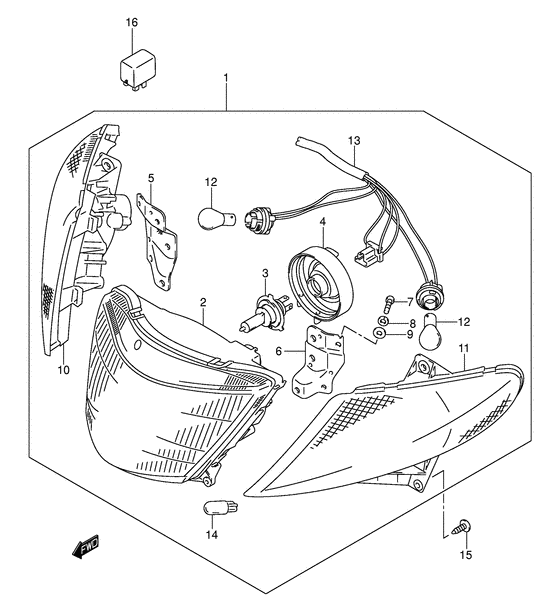 Front combination lamp
