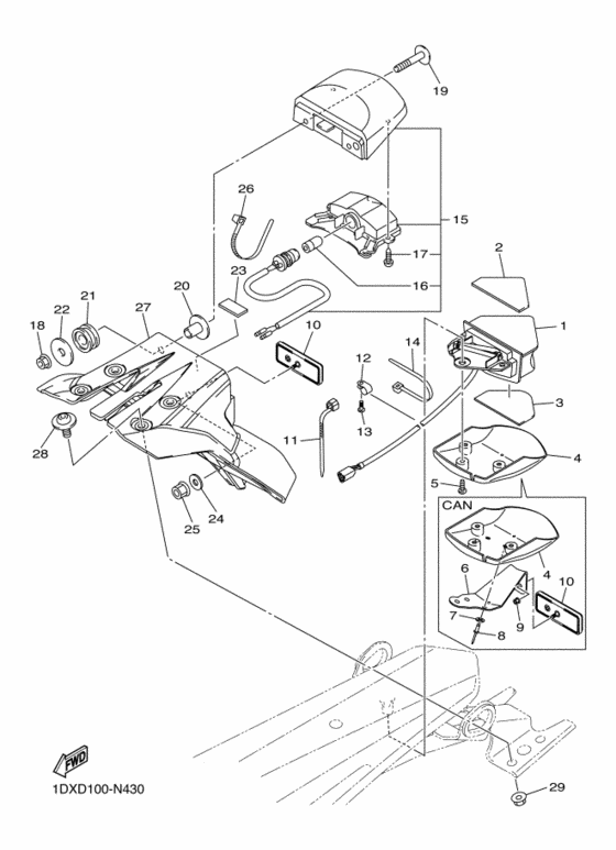 Taillight unit ass`y