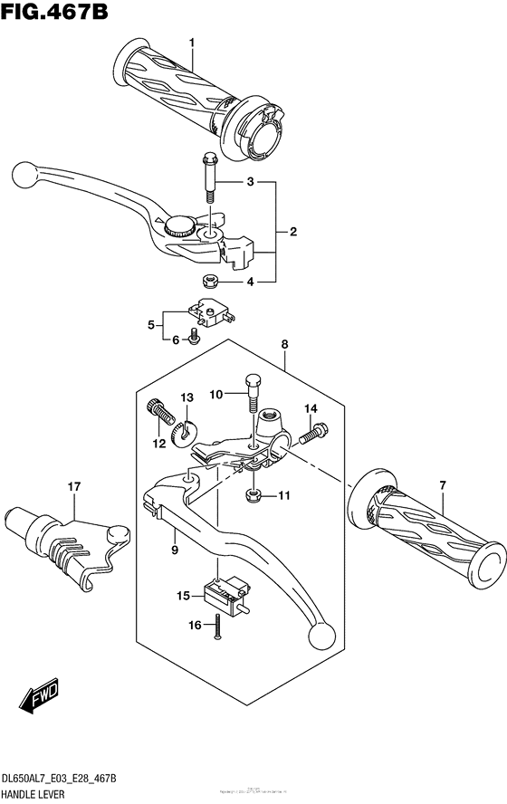 Handle Lever (Dl650Al7 E28)