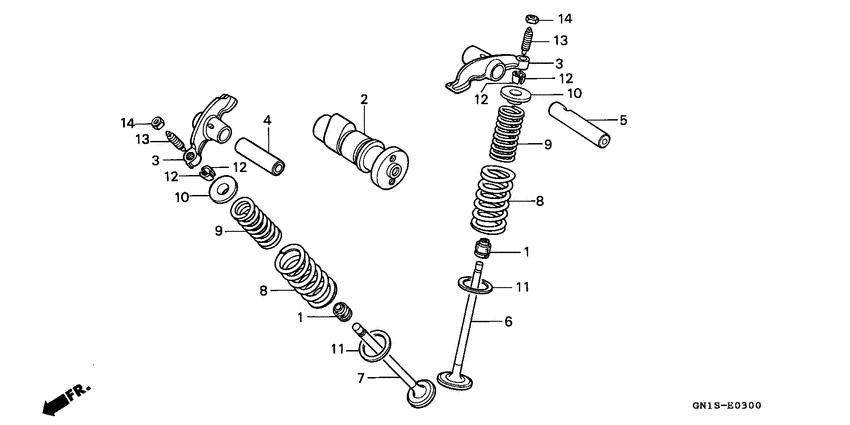 XR80R Camshaft assy