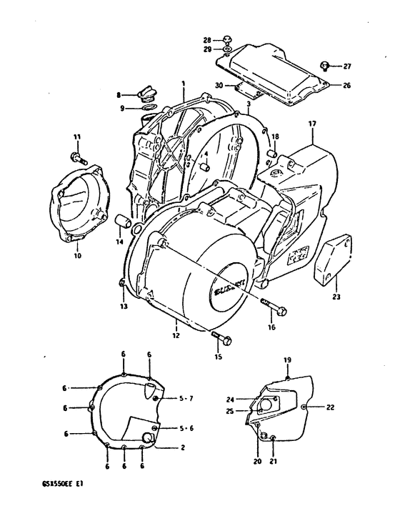 Crankcase cover ass`y  (v