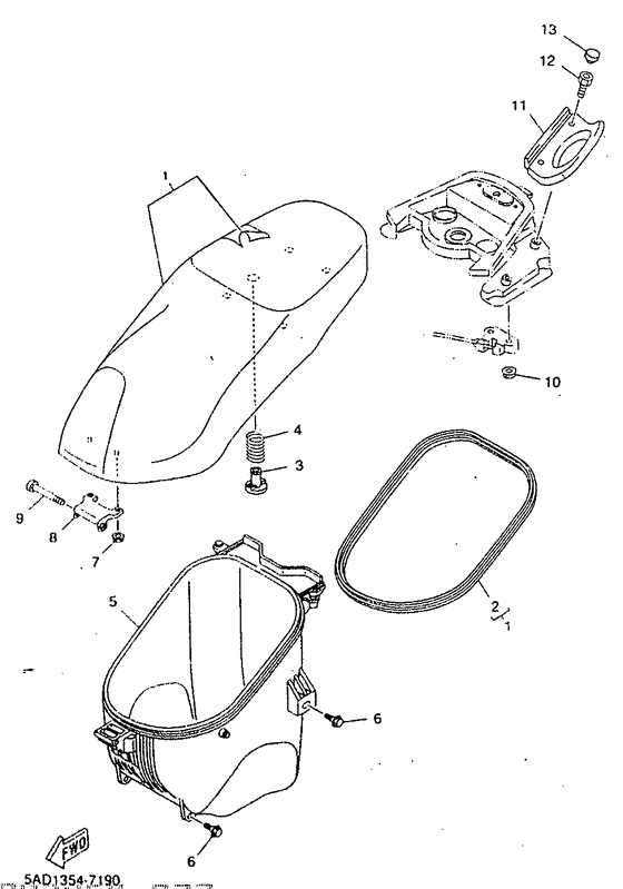YN50R Сиденье