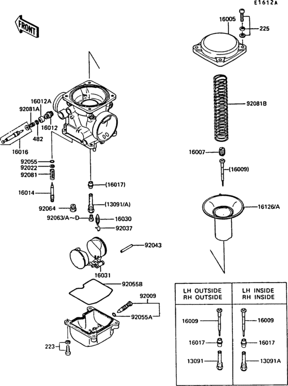 Carburetor parts(z550-g4/g5)