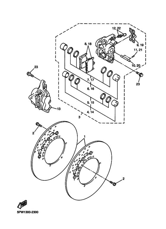 YZF-R1 Передний суппорт