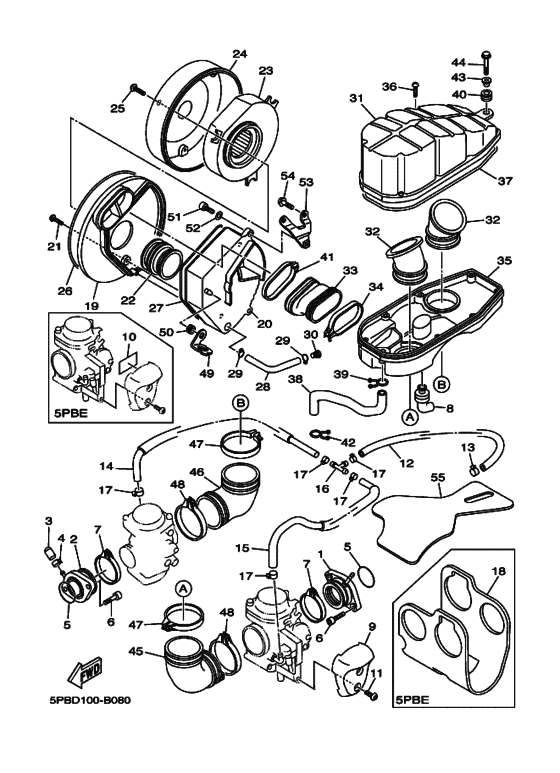 XVS1100 XVS11R Впускная система