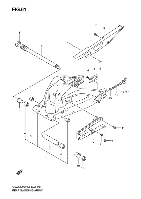 Rear swingingarm