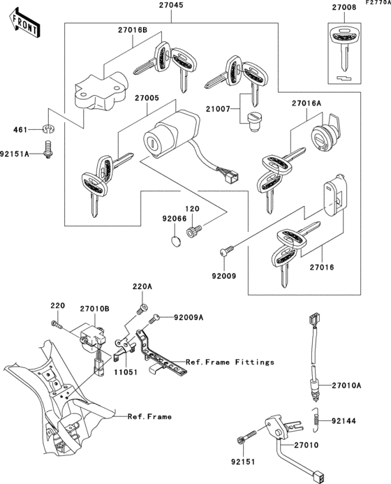  Ignition switch(vn1500-n2h / n3h)