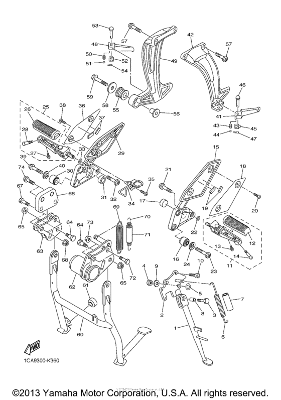 FZS10BCW Подножки