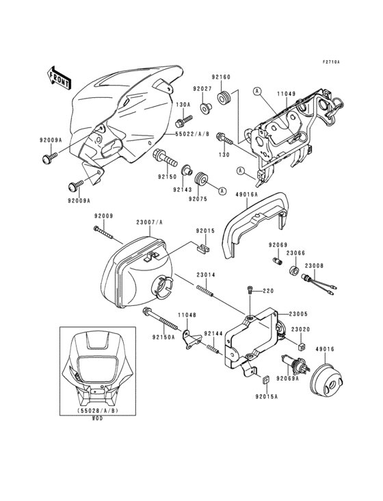 Headlight(s)(kl650-c2/c3/c4/c5)