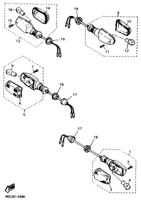 XJ600N Поворотники