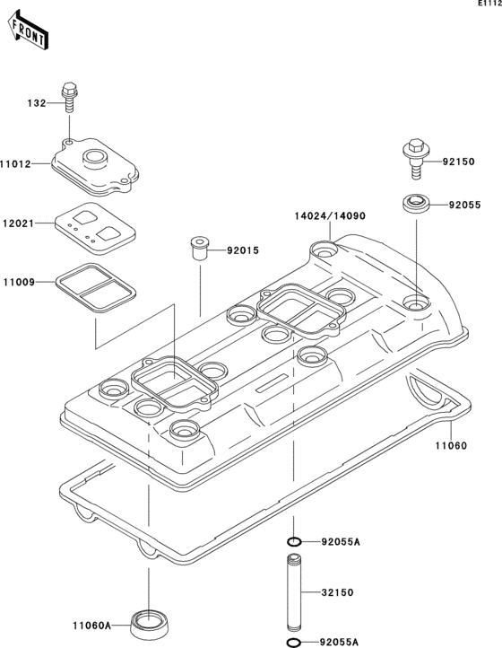 ZX750 Крышка головки цилиндров