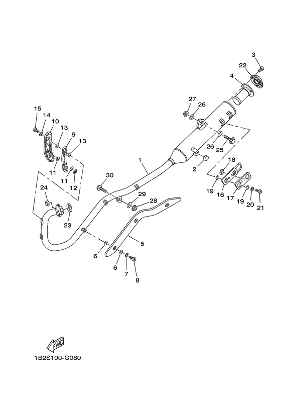 TTR125L Выхлопная система