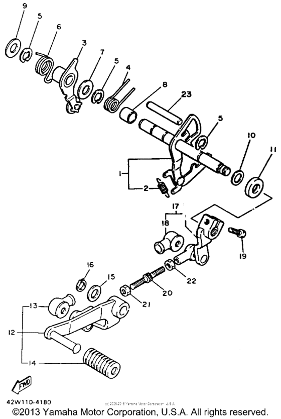 XV1100D Вал переключения