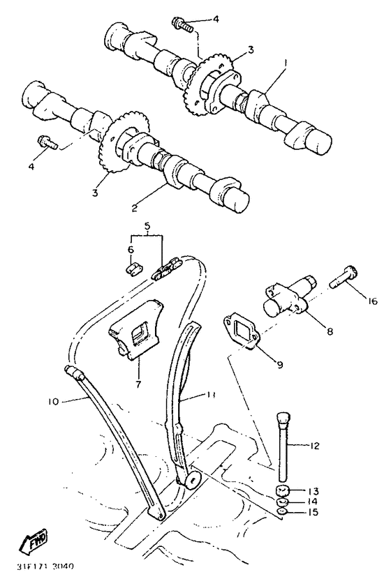 Camshaft. chain