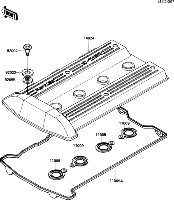 ZX900 Крышка головки цилиндров