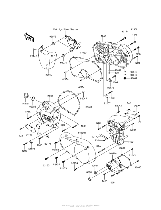 VN900 Крышки двигателя