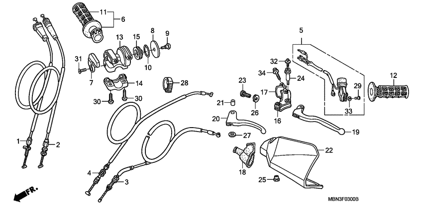 Handle lever/switch/ cable