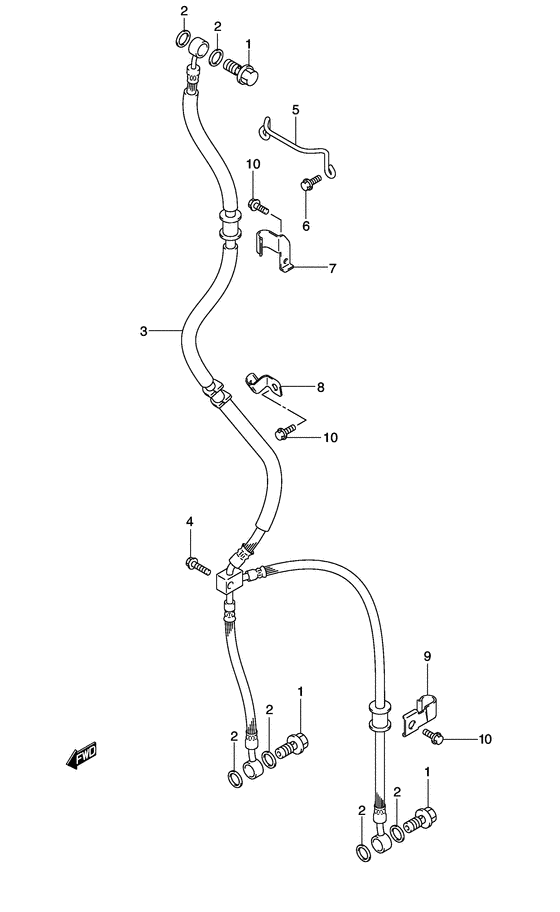 AN650 Передние тормозные трубки