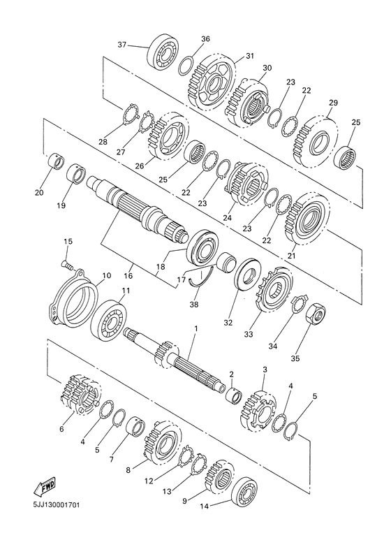 YZF-R1 Трансмиссия