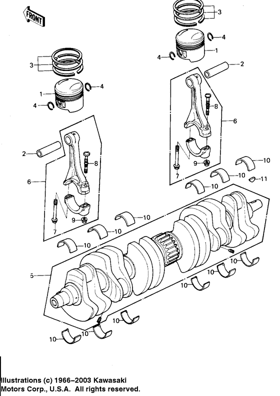 Crankshaft/pistons