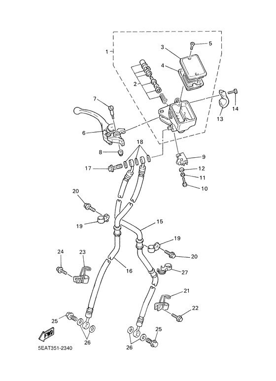 XJR1300 Главный тормозной цилиндр