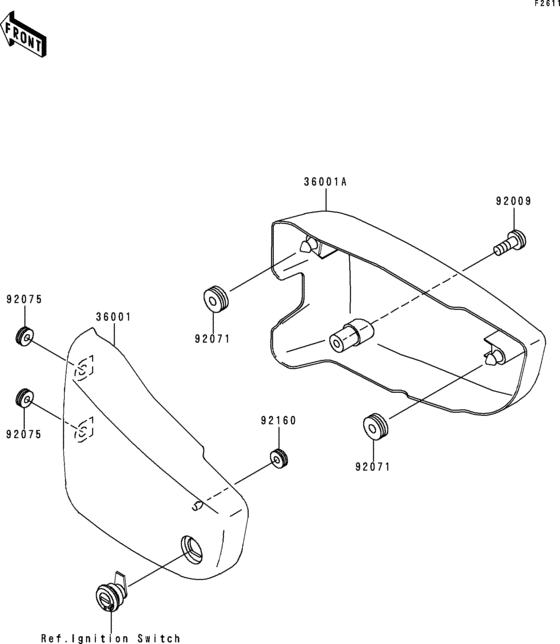 VN1500 Боковые обтекатели