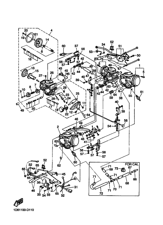 XVZ13CT XVZ13CTV Carburetor assy