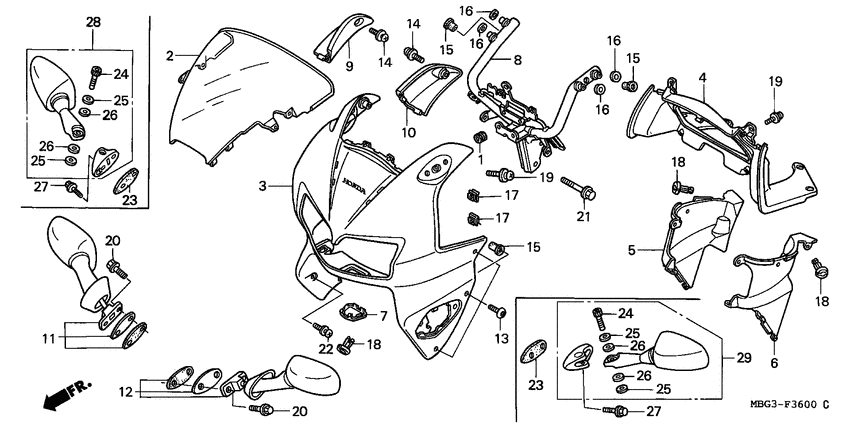 Upper cowling assy
