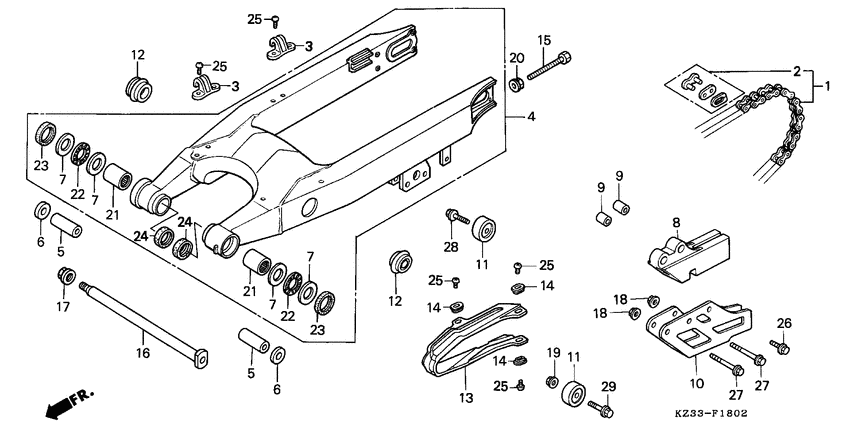 Swingarm/drive chain