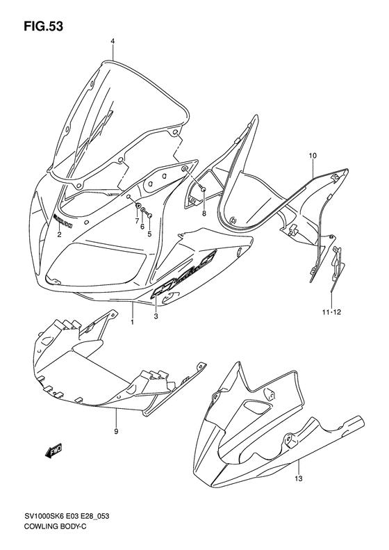 Cowling body