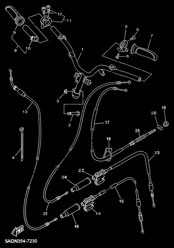 Steering handle. cable