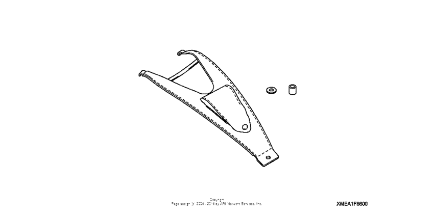 VTX1300C Leather tank belt (plain)