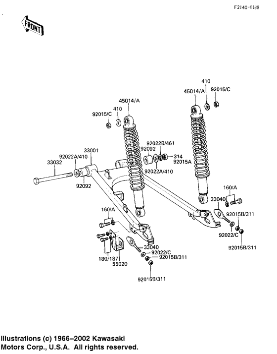 Swing arm/shock absorbers