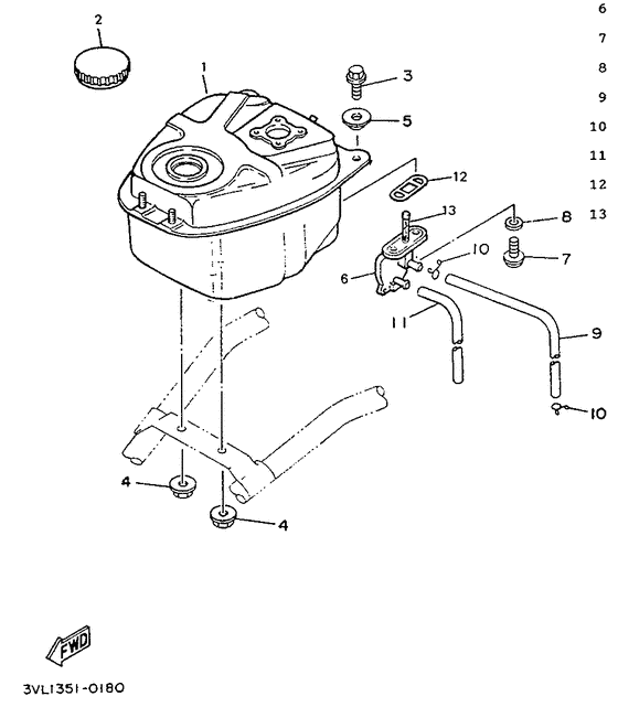 CW50 Топливный бак